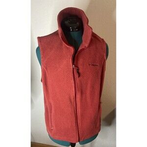 Columbia Vest Womens Large Sleeveless Full Zip Outdoors Lightweight Burgundy